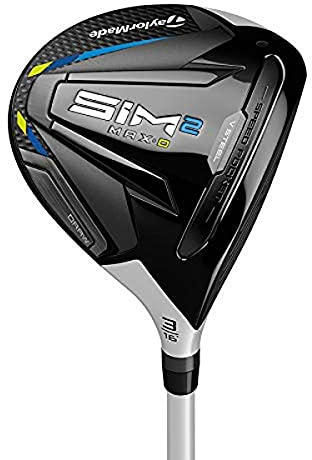 TaylorMade SiM 2 Max Draw Fairway herr höger hand grafit senior 5 trä, svart/ljusgrå