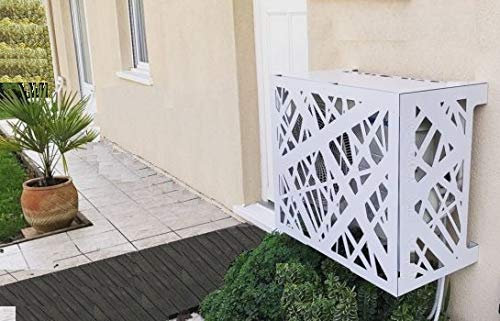 Nova italf COPRI CONDIZIONATORE CLIMATIZZATORE PER UNITA' ESTERNA IN ALLUMINIO PER FACCIATE (M) Bianco 9010 L86-P44-H68CM Bianco 9010)