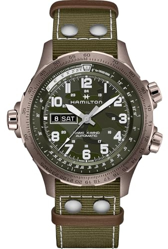 Hamilton Herren Analog Automatik Armbanduhr Khaki Aviation X-Wind