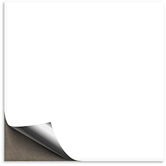 50 Stück Fliesenaufkleber weiß 15x15 cm glänzend | Klebefolie für Fliesen in Küche & Bad, Fliesen einfach überkleben mit selbstklebender Fliesenfolie in glanz Optik
