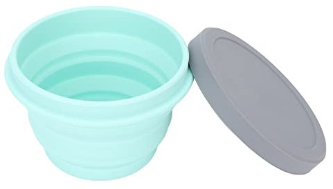 Cuenco plegable de silicona, simple cuenco plegable elegante resistente al deslizamiento portátil resistente al calor compacto para senderismo de picnic para acampar al aire libre