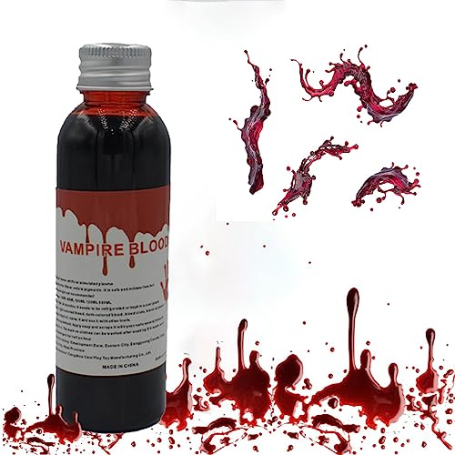 Faux Sang Halloween Zombie,Vampire Faux Sang pour Cosplay Party Props Halloween Party Halloween Maquillage Zombie Maquillage Sang (60ML)