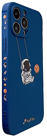 Yonds Queen für iPhone SE Case 2022 (3. Generation) iPhone 7 / 8 /SE2 (2020) Cool Cartoon Space Astronaut Planet Niedliches Design TPU Schützende Stoßfeste Hülle (iPhone 7/8 /SE3, Blau Planet)