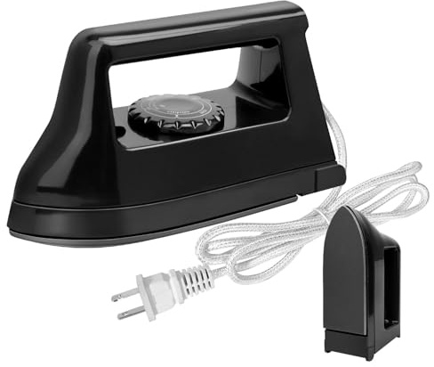 Mini Crafts Iron Handy Heat Press Machine Kit Portable with PVC Doormat for Heat Transfer, Charging Base Accessories for DIY T-Shirt Shoe Bag Vinyl Projects