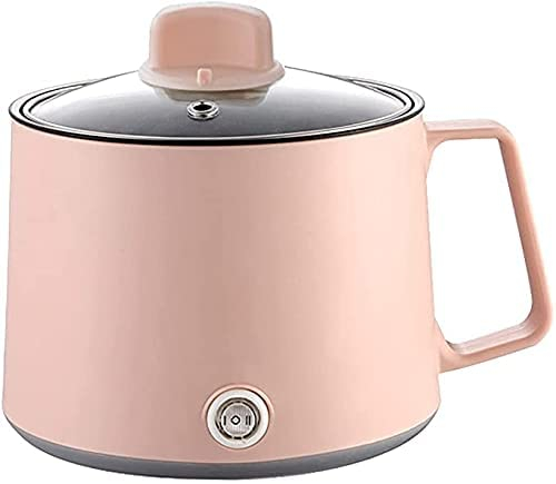 Fondues électriques, 1.7 l, casserole électrique anti-adhésif, multicuiseur électrique avec double contrôle de la puissance pour Stir Fry, pâtes, réchaud à ramen pour dortoir et appartement (rose)