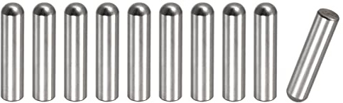 sourcing map 8x30mm Goujons Goupilles, 10pcs 304 Inox Acier Rond Tête Plat Chanfreiné Terminal Cheville Broche Bois Superposé Lit Étagère Chevilles Support Étagères Attacher Éléments
