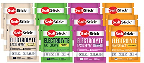SaltStick FastChews 12er Testpaket (12 Tüten á 10 Kautabletten, verschiedene Geschmacksrichtungen)