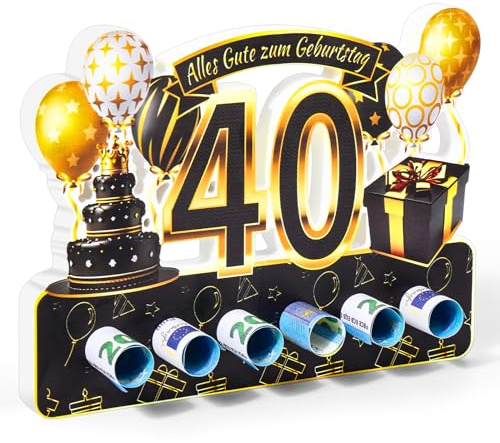 ROADPLUM 40. Geburtstag Holz Deko für Freunde, Familie, Kollege - Geschenke zum 40. Geburtstag Mann für Party, Hochzeit, Jubiläum
