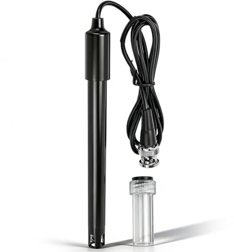 PH Elektrode BNC, 0-14 PH Sonde Pool Aquarium, Lange Karosserie Wasserqualität PH Elektrode Mit BNCStecker, Hoch Richtigkeit Ersatz PH -Sonde FüR MessgeräT, Meter, Monitor, Controller Gerät