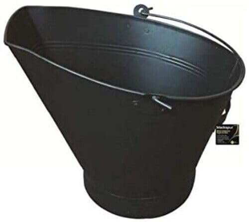 ADEPTNA Black Waterloo Fire Coal Bucket Fireplace Scuttle Hod Coal Fire Wood Burner Coal Wood Log Holder Coal Kindling Bucket