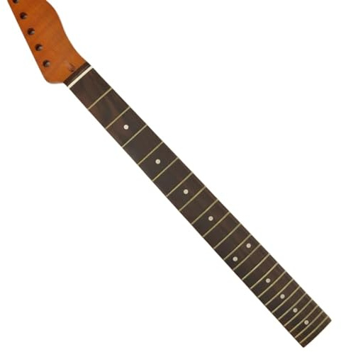 gitarrenhals Hals Aus Geröstetem Ahorn Mit 22 Bünden Für TL-Gitarre. Griffbrett Aus Palisander Für Handgefertigte E-Gitarre. Finish Mit Knochensattel