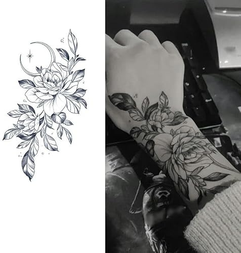 2 Pieces Of Herbal Temporary Tattoo Fake Tattoo Stickers Semi-Permanent Juice Waterproof Long-Lasting Men And Women Arm Flower Arm Lasting For Two Weeks