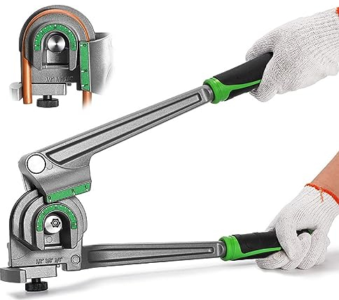 3-in-1-Rohrbieger, Rohrbieger für Kupfer-Aluminiumrohre – Biegewerkzeug für Kühlschrankreparatur und Klimaanlage – 180° Rohrbiegewerkzeuge