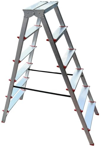 MTRA Escabeau Double marchepied en Aluminium 6 marches