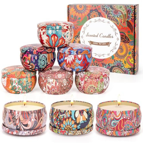 Duftkerzen Geschenkset für Frauen 9 PACK, Weihnachten Duftkerzen Set, Geschenke für Frauen, 100% Natürliches Sojawachs Weihnachten Sie Geburtstag Jahrestag, Adventskalender Kleine Geschenke Fraue