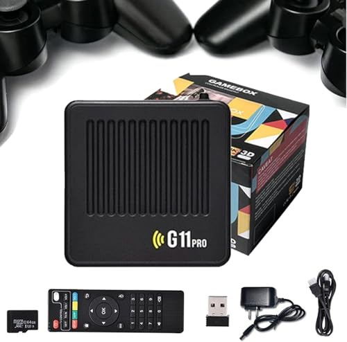 Retrowave G11 Pro Game Box 4k HD TV Game Stick, [4k+256gb]-100 000 Jeux rétro + 2 manettes sans Fil, jouez à des Jeux vidéo for la télévision(128g)
