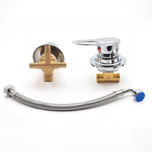2/3/4/5 Way Split Shower Diverter Valve, Solid Brass Cold & Hot Water Mixer Bathroom Faucet Tap, Thread/Intubation Bathtub Tap for Shower Cabin/Steam Room (Intubation 3 Way)