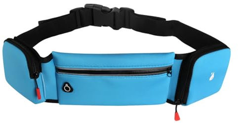 Gürteltasche mit zwei Taschen, für Laufen, Geldgürtel, wasserdicht, für Reisen, Workout, Sport, Hüfttasche, a