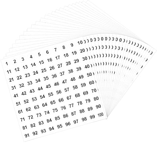 Zahlen Aufkleber,Klebezahlen,Number Stickers - 2500 Stück Weiß Zahlen Sticker,Einfach Abzuziehen & Aufzukleben,Perfekt Für Ordnen,Beschriften & Diy Projekte | Ideal Für Büros, Schulen & Haushalte