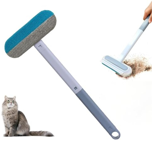 Tierhaarentferner 3-in-1 Set mit Stiel – Fusselbürste & Haarentferner für Sofa, Kleidung, Teppiche – Katzenhaarentferner & Hundehaarentferner – Tierhaarentfernungswerkzeug inkl. Mini Bürste