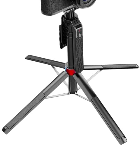 Selfie Stick With Remote – Vierbeiniger Selfie-Stick, Anti-Tortenständer zur Kamera, Rotation für Streaming, Vlogging, Fotografie, Recording, Backpacking, Outdoor, Blogging, Sport, Runking Gy