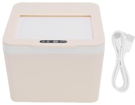 BSTCAR Cubo de basura inteligente de 4 litros, cubo de basura automático sin con tacto, caja de almacenamiento de escritorio, cubo de basura de plástico para dormitorio, oficina, salón