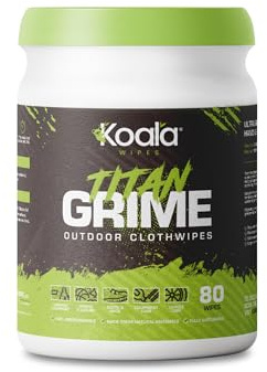 Koala Wipes - Titan Grime Wipes - 80 Sheets | Powerful Design for Tough Mess | Effortlessly Tackle Dried Mud, Sticky Spills, Grease & Ground In Dirt | 100% Biodegradable