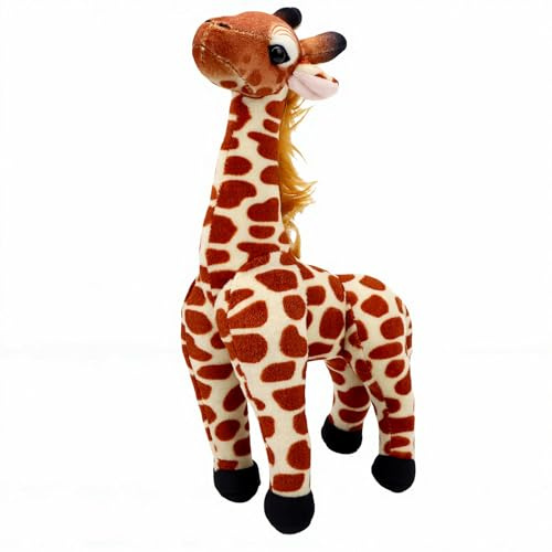 GOWENIC Weiches Giraffenspielzeug, Lebensechte Details | Bewegliches Stofftier, Verstellbare Pose für, Heimdekoration, Geschenk (30cm)