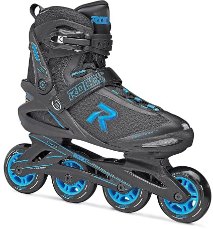 Roces Icon Pattino in Linea da Uomo, Uomo, Black/Cyan, 45