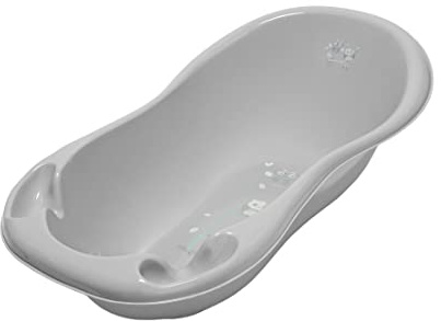 TEGA BABY® Baby Badewanne Mit Thermometer, Kleinkind Washtime, Kleinkind Kinder, Baden, Groß 102cm, 0-24 Monate, Eule, Grau