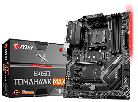 MSI B450 Tomahawk MAX AMD AM4 DDR4 m.2 USB 3.2 Gen 2 HDMI ATX Gaming Motherboard