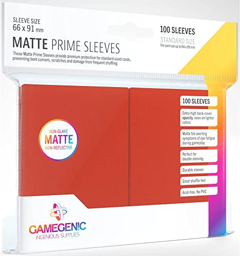Gamegenic, Matte Prime Sleeves Red, Zubehör
