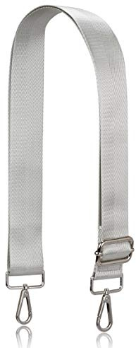 A ALLZEDREAM Tracolla per Borsa Donna Tessuto Nylon Regolabile Ricambio,Argentato,Argenteo Ganci