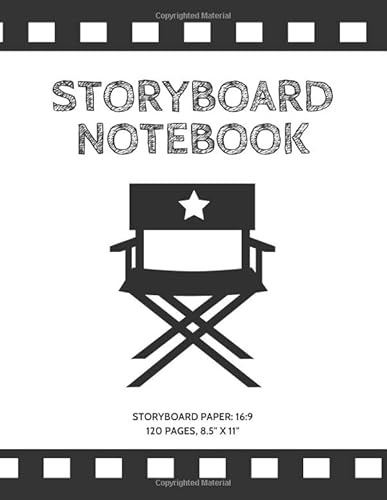 Storyboard Notebook: Storyboard Paper 16:9,120 pages 8.5x11, storyboard sketchbook Template Panel Pages for Movie Direction and Production, ... (Professional Blank Storyboard Notebook)