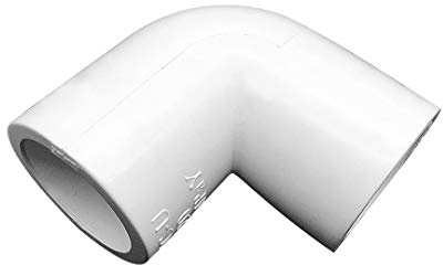 BOZONLI PVC Rohr und Rohrverbinder Winkel 90 ° Kniestück für Wasserrohre, Außendurchmesser 40 mm, 5 Pcs