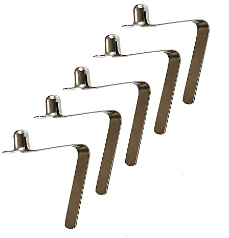 50 Stück Einzelne Federknopf-Klammer 3-15mm Kajak-Paddel-Schnappfeder-Klammer Zeltstangen-Klammern Markisenzubehör Teleskoprohr Camping & Caravan & Stuhlrohrschloss (Knopfdurchmesser 6mm Bein 36mm)