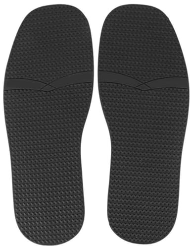 Agatige Full Soles Rubber Replacement, A Pair Anti-Slip Shoe Bottom Repair, 3.5mm Thickness Shoe Replacement Rubber Full out Sole Raised Grain Shoes Sole Repairing Tool for Replacement (Black)