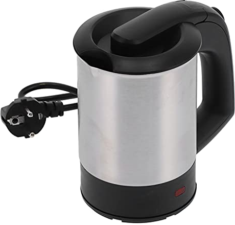 Bollitore Acqua Elettrico, 500ML, 1000 Watt, Bollitore Elettrico in Acciaio Inox, Spegnimento Automatico, Protezione a Boil-Dry, Ebollizione Rapida, Bollitore Compatto da Viaggio