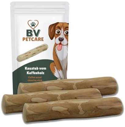BV Petcare | Kaffeeholz Kaustab, Kau Knochen aus Kaffeeholz, natürliches Hundespielzeug für Hunde - 3er Set M…