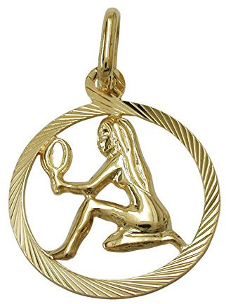 Anhänger Kettenanhänger Sternzeichen Jungfrau aus 375 Gold Gelbgold Unisex