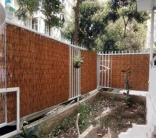 NatüRlicher Gartenzaunteiler Schilfrohrmatte GeschäLter Schilf-Sichtschutzzaun füR Den Garten Umweltfreundlicher Schilfzaun füR Den Garten Bambuszaun Folien Sichtschutz füR Die Terrasse ( Size : 91x80