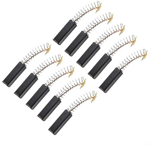Lot de 10 balais de charbon de qualité supérieure pour outils électriques, 6 x 6 x 20 mm, idéal pour perceuses, haute conductivité, durable à haute chaleur, 10 pièces