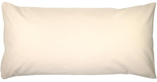 Giraffenland Coussin Bio aux cosses de Sarrasin 40x80cm, Tissu en Coton sergé écru, avec cosses de Sarrasin Bio + Housse intérieure supplémentaire