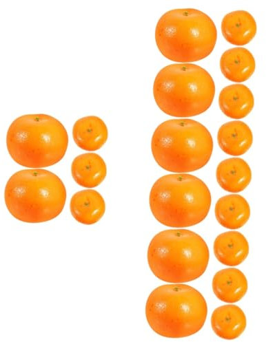 PRETYZOOM 20pcs Simulation Oranges Fake Oranges Model Decor for Home Educational Use