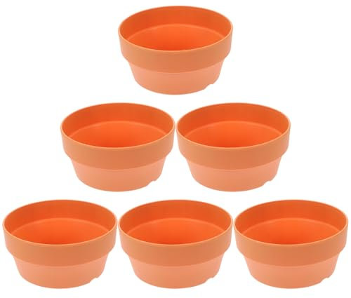 Milisten 6st Runder Blumentopf Blumentöpfe Töpfe Für Garten Runder Zylinder Pflanzer Blumentopf Für Das Kinderzimmer Blumenschale Garten Blumentopf Flacher Topf Ton