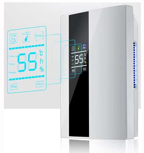 Déshumidificateur Portable 90W, Petits Déshumidificateurs D'air Portables Silencieux Pour Déshumidificateur Domestique, 2200Ml Arrêt Automatique Pour Chambre À Domicile