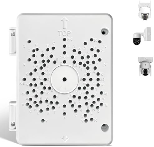 (Universal PTZ Camera Junction Box) Security Camera Bracket Outdoor, Plastic Waterproof Mount Bracket Hide Cable Junction Box, Only Compatible with PTZ Cameras (1 Pack)