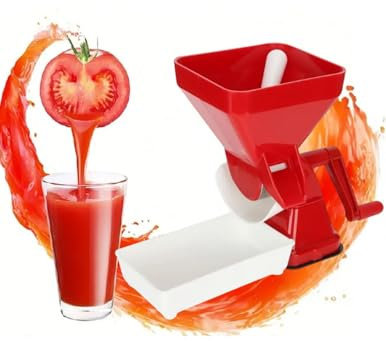 Passapomodoro. Pomodoro spinoso in acciaio inossidabile ad alta durezza Ingresso di grande capacità realizzato in PP sicuro e resistente Manovella manuale portatile e conveniente