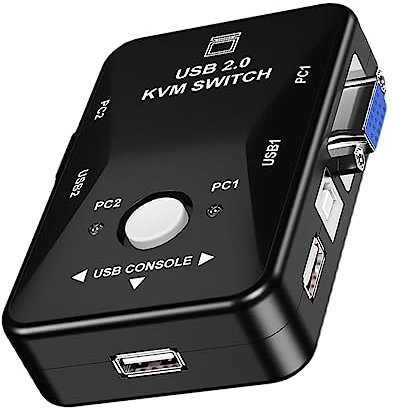 Housoutil Manual Vga Port Vga Usb Box Converter Keyboard Mouse for Lcd Computer Box Port Video Converter
