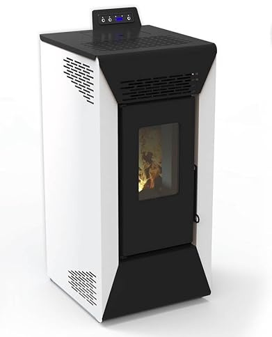 Stufa a pellet wifi Courmayeur 8,74 kw Bianco